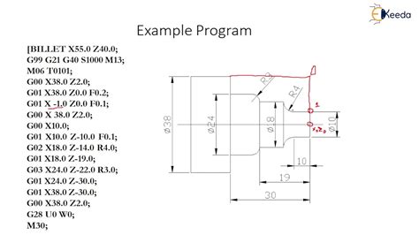 cnc turning drawing part|sample cnc program for turning.